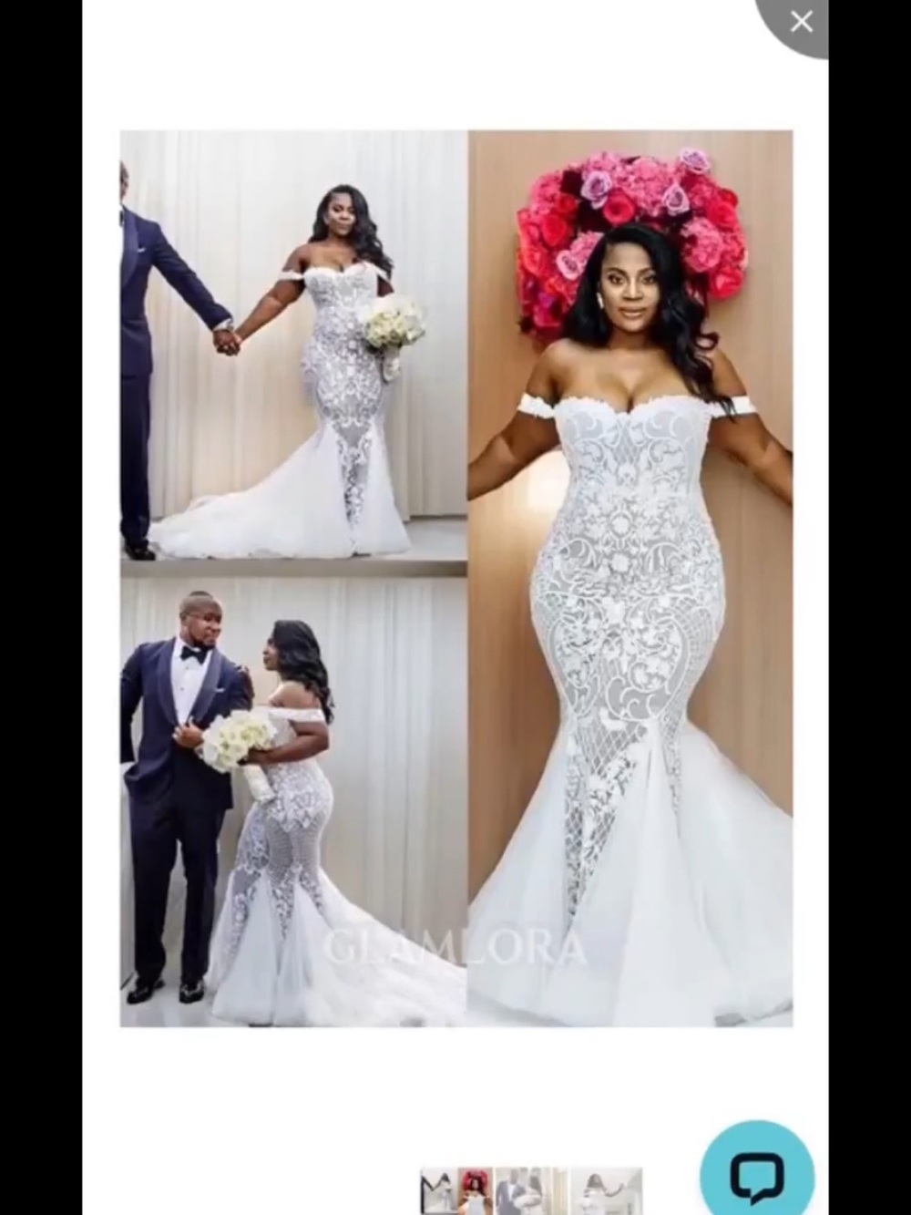 Off-Shoulder White Lace Mermaid Wedding Dress